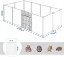 Ogrodzenie WYBIEG KOJEC dla królika kota świnki DIY 12 paneli 145x75x46 cm