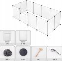 Ogrodzenie WYBIEG KOJEC dla królika kota świnki DIY 12 paneli 145x75x46 cm
