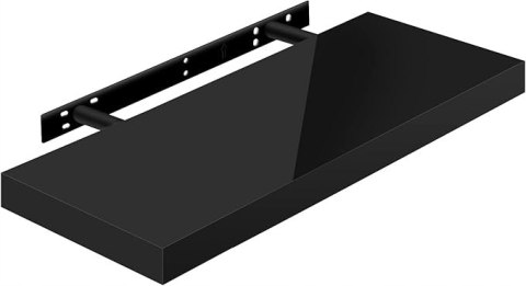 PÓŁKA ŚCIENNA LEWITUJĄCA wysoki połysk czarny 60 x 22,9 x 3,8