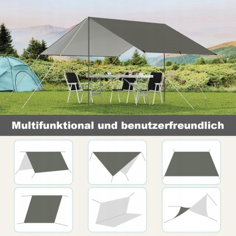 Plandeka 210 g/m2 3 x 3m WOLTU WODOSZCZELNA SZARA