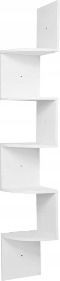 Półka płyta wisząca narożna MDF Woltu 25 x 25 x 156 cm biały