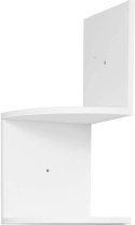 Półka płyta wisząca narożna MDF Woltu 25 x 25 x 156 cm biały
