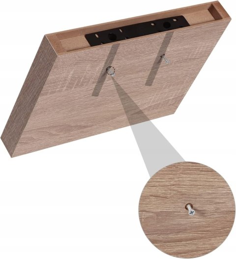 Półka wisząca ścienna Regał Eugad 0112QJ 25 cm x 3,8 cm x 22,9 cm dąb złoty