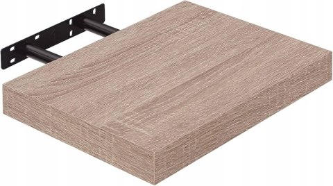 Półka wisząca ścienna Regał Eugad 0112QJ 25 cm x 3,8 cm x 22,9 cm dąb złoty
