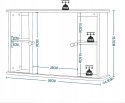 SZAFKA ŁAZIENKOWA BAMBUSOWA WISZĄCA Z LUSTREM 55 x 35,5 x 14.3 cm Eugad