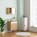 SZAFKA ŁAZIENKOWA BAMBUSOWA WISZĄCA Z LUSTREM 55 x 35,5 x 14.3 cm Eugad