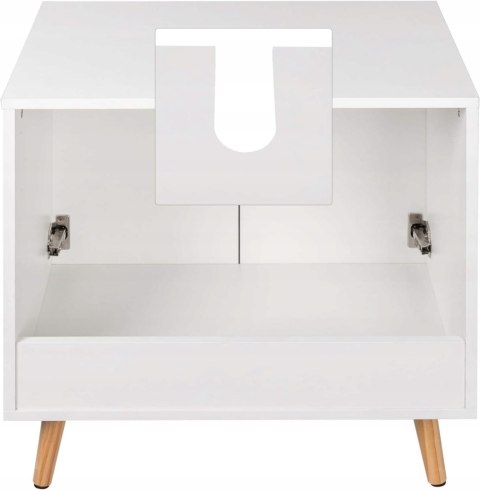 SZAFKA PODUMYWALKOWA szafka łazienkowa z 2 drzwiczkami 60x40x60,5 cm, biała