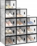 Szafka na buty MODUŁOWA Woltu 25 x 18,5 x 35,5 cm przezroczysty 12 PUDEŁEK
