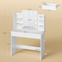 TOALETKA z oświetleniem LED Woltu biała 90 x 135 x 40cm