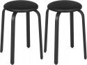 Taboret Woltu czarny 46 cm zestaw 2 sztuk
