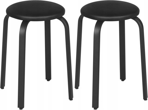 Taboret Woltu czarny 46 cm zestaw 2 sztuk