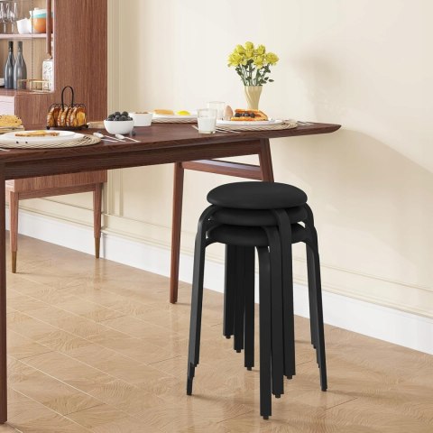 Taboret Woltu czarny 46 cm zestaw 2 sztuk