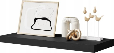 Półka wisząca ścienna płyta MDF Woltu 60 x 22,9 cm czarny