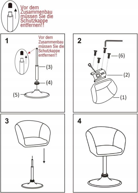 Hoker fotel barowy Woltu czarny, srebrny 92 cm skóra sztuczna