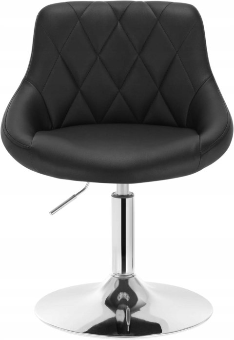 Hoker krzesło barowe zestaw 2 sztuk Woltu czarny 82 cm skóra sztuczna