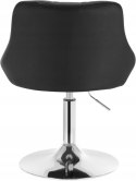 Hoker krzesło barowe zestaw 2 sztuk Woltu czarny 82 cm skóra sztuczna