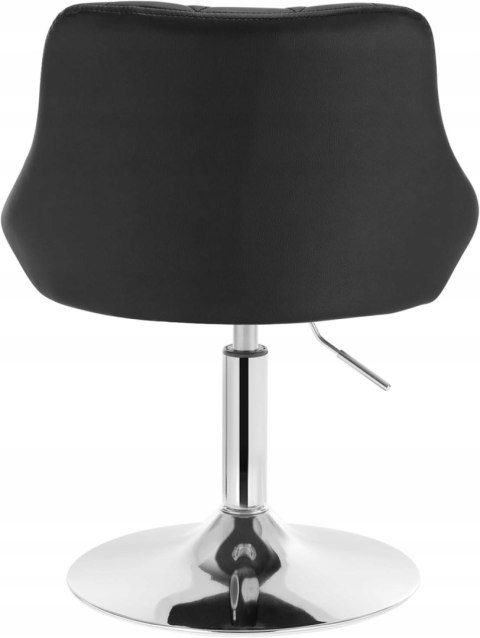 Hoker krzesło barowe zestaw 2 sztuk Woltu czarny 82 cm skóra sztuczna