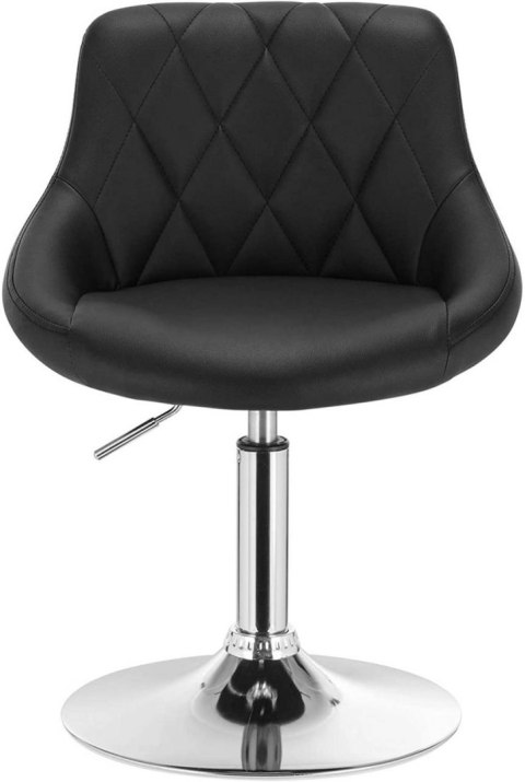 Hoker krzesło barowe zestaw 2 sztuk Woltu czarny 82 cm skóra sztuczna