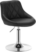 Hoker krzesło barowe zestaw 2 sztuk Woltu czarny 82 cm skóra sztuczna