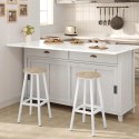 Hokery TABORET zestaw 2 stołków barowych biały 30,5 x 30,5 x 64,5 cm