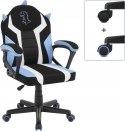 KRZESŁO DLA DZIECI ERGONOMICZNE OBROTOWE Z PODŁOKIETNIKAMI NIEBIESKIE