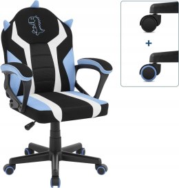 KRZESŁO DLA DZIECI ERGONOMICZNE OBROTOWE Z PODŁOKIETNIKAMI NIEBIESKIE