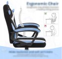 KRZESŁO DLA DZIECI ERGONOMICZNE OBROTOWE Z PODŁOKIETNIKAMI NIEBIESKIE