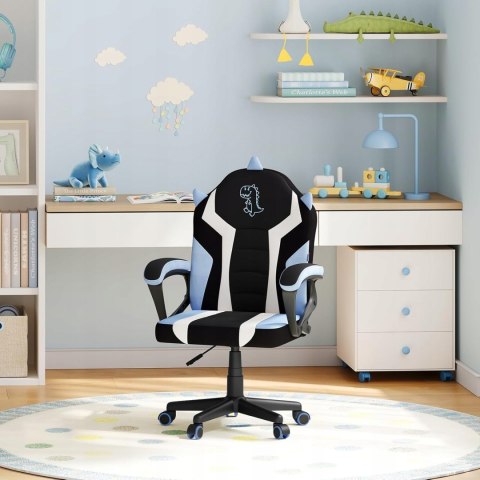 KRZESŁO DLA DZIECI ERGONOMICZNE OBROTOWE Z PODŁOKIETNIKAMI NIEBIESKIE