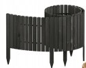 OBRZEŻE DREWNIANE palisada trawników antracyt 203 x 35 ccm