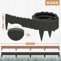 OBRZEŻE DREWNIANE palisada trawników antracyt 203 x 35 ccm