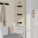 PÓŁKI ŚCIENNE zestaw 3 sztuk płyta MDF Woltu 7,7 x 10,5 cm czarne