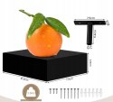 PÓŁKI ŚCIENNE zestaw 3 sztuk płyta MDF Woltu 7,7 x 10,5 cm czarne