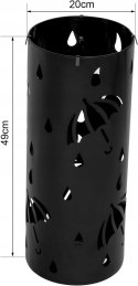 Stojak na parasole metal Woltu czarny 20 x 49 cm