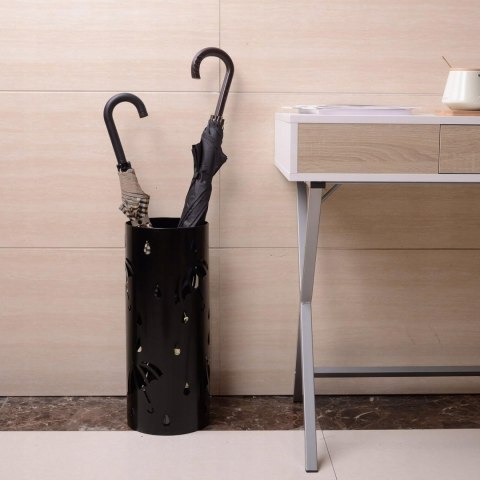 Stojak na parasole metal Woltu czarny 20 x 49 cm