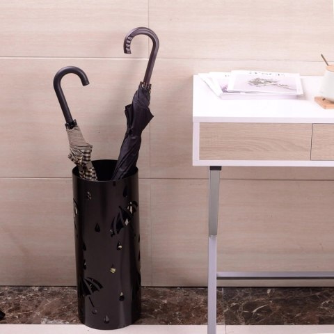 Stojak na parasole metal Woltu czarny 20 x 49 cm
