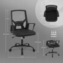 ERGONOMICZNE KRZESŁO BIUROWE klihome czarne