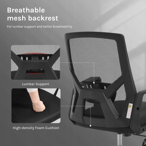 ERGONOMICZNE KRZESŁO BIUROWE klihome czarne