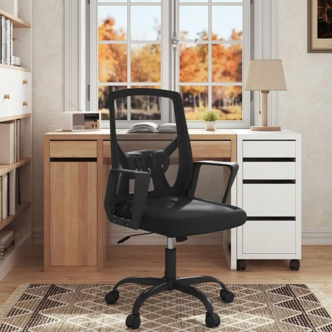 ERGONOMICZNE KRZESŁO BIUROWE klihome czarne