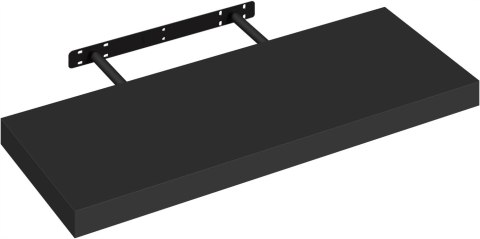 ESITURO PÓŁKA WISZĄCA NA KSIĄŻKI CZARNA REGAŁ ŚCIENNY 80 X 23 X 3,8 CM