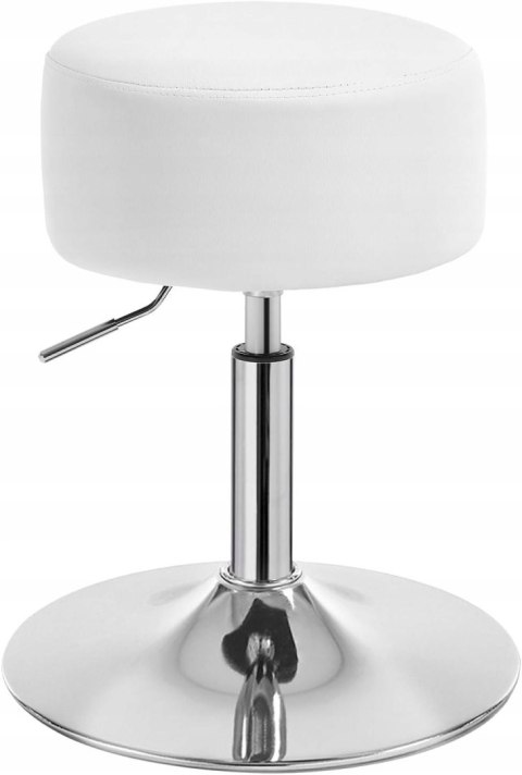 Hoker taboret Woltu biały 69 cm skóra sztuczna OUTLET