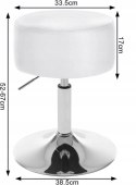 Hoker taboret Woltu biały 69 cm skóra sztuczna OUTLET