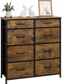 KOMODA Z 8 SZUFLADAMI z włókniny Woltu 86 x 30 x 89 cm odcienie brązu