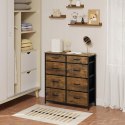 KOMODA Z 8 SZUFLADAMI z włókniny Woltu 86 x 30 x 89 cm odcienie brązu