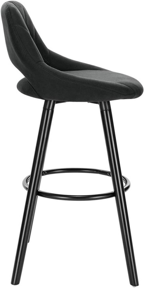 Krzesło barowe Hoker Woltu szary antracyt 92 cm tkanina zestaw 2 sztuk