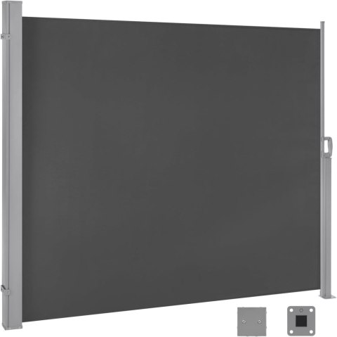 MARKIZA boczna ZEWNĘTRZNA pionowa do ogrodu WOLTU 180 x 350 cm antracyt