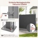 MARKIZA boczna ZEWNĘTRZNA pionowa do ogrodu WOLTU 180 x 350 cm antracyt