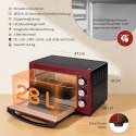 MINI PIEKARNIK WOLTU 28 l, piec do pizzy 1600 W, 100-230 °C
