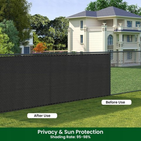 OSŁONA OGRODZENIOWA ekran zaciemniający 1 x 10 m 280 g/m² HDPE WOLTU