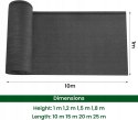 OSŁONA OGRODZENIOWA ekran zaciemniający 1 x 10 m 280 g/m² HDPE WOLTU
