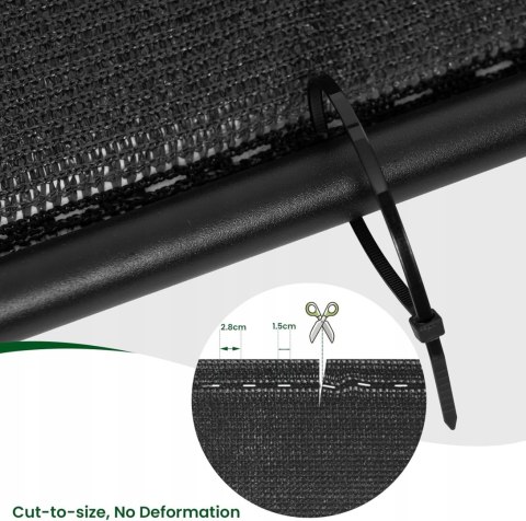 OSŁONA OGRODZENIOWA ekran zaciemniający 1 x 10 m 280 g/m² HDPE WOLTU